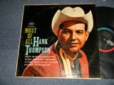 画像: HANK THOMPSON - MOST OF ALL (Ex/Ex EDSP, WOBC) /1960  US AMERICA ORIGINAL 1st Press "BLACK with RAINBOW 'CAPITOL' Logon on LEFT Label" MONO Used LP