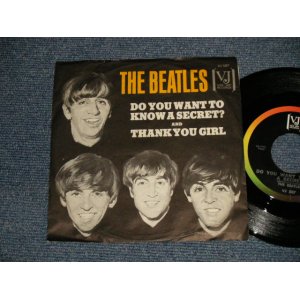 画像: BEATLES - A)DO YOU WANT TO KNOW A SECRET   B)THANK YOU GIRL (Ex+/VG+++ Looks:MINT-) / 1964 US AMERICA ORIGINAL Used 7" Single with PICTURE SLEEVE 