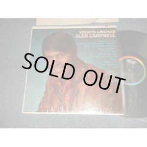 画像: GLEN CAMPBELL - WICHITA LINEMAN (MINT-/MINT-) / 1968 US AMERICA ORIGINAL 1st Press "BLACK with RAINBOW Label" 2nd Press "AWARD Print Cover" Used LP 