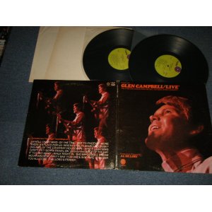 画像: GLEN CAMPBELL - LIVE (Ex++/Ex+++ Looks:Ex+ EDSP) / 1969 US AMERICA ORIGINAL 1st Press "LIME GREEN Label" Used 2-LP 