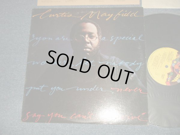 画像1: CURTIS MAYFIELD - NEVER SAY YOU CAN'T SURVIVE (with Inserts) (Ex++/Ex+++) / 1977 US AMERICA ORIGINAL Used LP 