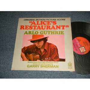 画像: ARLO GUTHRIE  Garry Sherman - Alice's Restaurant (GRAY COVER Version)  (Original Motion Picture Score) (Ex+++/Ex+ Looks:Ex+ SEAM EDSP) /1969 US AMERICA ORIGINAL "PINK & ORANGE Label" Used LP 