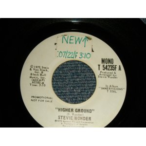 画像: STEVIE WONDER - HIGHER GROUND  A)MONO  B)STEREO   (Ex+/Ex+)/ 1973 US AMERICA ORIGINAL "PROMO ONLY SAME FLIP MONO/STEREO" Used 7" 45 rpm Single  