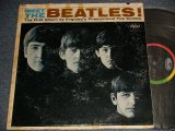 画像: The BEATLES - MEET THE BEATLES  (SCRANTON Press) (POOR/A-1, B-1:POOR) / 1964 US AMERICA  1st Press "BLACK with RAINBOW Color Band Label"  "BEATLES Logo on TAN To BROWN  Front Cover" MONO Used LP   