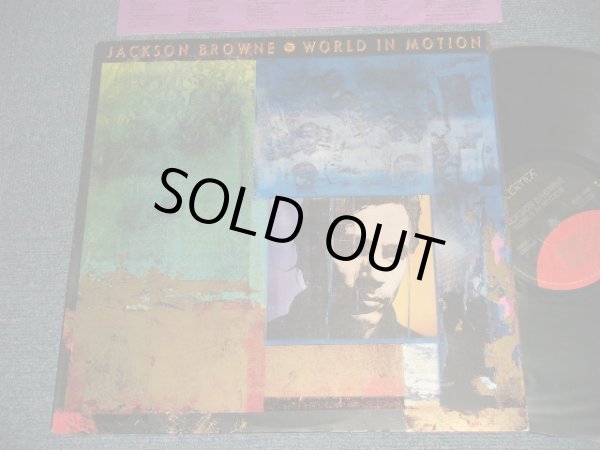 画像1: JACKSON BROWNE - WORLD IN MOTION (With CUSTOM INNER) (MINT-/MINT-) / 1989 US AMERICA ORIGINAL Used LP