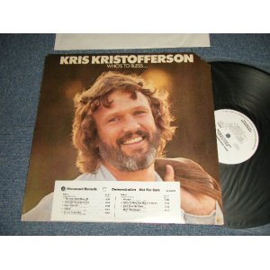 画像: KRIS KRISTOFFERSON - WHO'S TO BLESS AND WHO'S TO BLAME (with CUSTOM INNER SLEEVE)  (Ex++/Ex+++ Cut Out for PROMO) / 1975 US AMERICA ORIGINAL "WHITE LABEL PROMO" Used LP