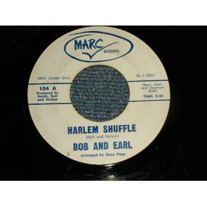 画像: BOB and EARL - HARLEM SHUFFLE (Ex++++/Ex+++) / 1963 US AMERICA ORIGINAL Used 7" Single  