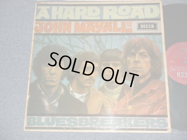 画像1: JOHN MAYALL and The BLUES BRAEKERS (with PETER GREEN) -  A HARD ROAD (Matrix # A)ARL-7652-2A 1 GG KT  B)ARL-7653-2A 1 UC KT) (Ex/Ex+ Looks:Ex-) / 1967 UK ENGLAND ORIGINAL "MARLOON with Un-boxed DECCA  Label" MONO Used LP