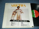 画像: ARETHA FRANKLIN - ARETHA TEN YEARS OF GOLD (Matrix # A)ST-A-763753-A  @T GP PR B)ST-A-763754-A @T GP PR )("RI/ RICHMOND Press in INDIANA") ("GP /GEROGE PIROS") (Ex/MINT- BB, STOBC, TOC, SWOBC)  / 1976 US AMERICA  ORIGINAL "PROMO" 1st press "RED & Green with small 75 ROCKFELLER with 'W' Label" Used LP  