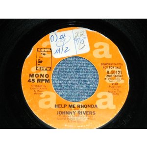 画像: JOHNNY RIVERS - HELP ME RHONDA   A)MONO  B)STEREO (Ex++ Looks:Ex/Ex++ Looks:Ex++STOL) / 1975 US AMERICA ORIGINAL "PROMOONLY SAME FLIP MONO/STEREO" Used 7" Single