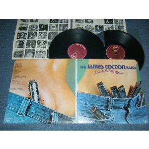 画像: The JAMES COTTON  BAND - LIVE & ON THE MOVE (MINT-/MINT- CUT OUT CORNER) / 1976 US AMERICA ORIGINAL Used 2-LP 