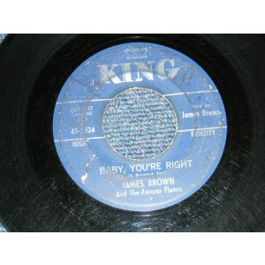 画像: JAMES BROWN And The Famous Flames - A) Baby, You're Right   B) I'll Never, Never Let You Go (VG++/VG++) 1961 US AMERICA ORIGINAL "BLUE Label" Used 7" 45 rpm Single  