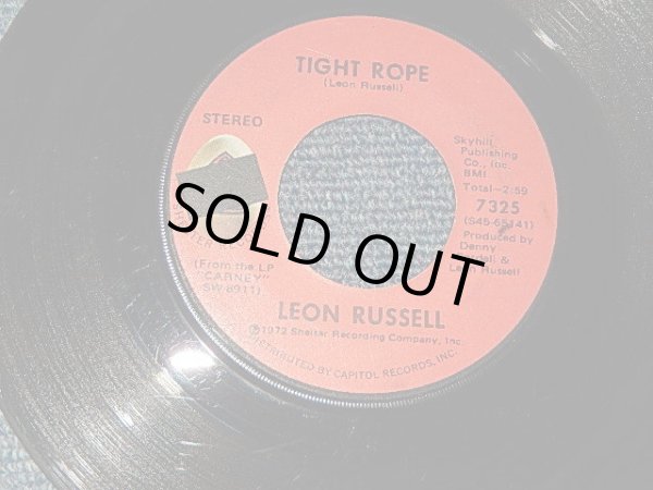 画像1: LEON RUSSELL - A)TIGHTROPE  B)THIS MASQUERADE  (Ex Looks:VG+/VG++) / 197 US AMERICA ORIGINAL Used 7" 45 rpm Single  