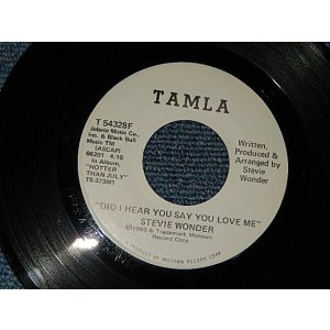 画像: STEVIE WONDER - DID I HEAR YIOU, SAY YOU LOVE ME (MINT/MINT)/ 1980 US AMERICA ORIGINAL "PROMO ONLY SAME FLIP MONO/STEREO" Used 7" 45 rpm Single  