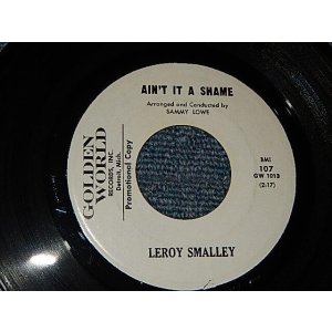 画像: LEROY SMALLEY　(MALE BLUES / R&B SINGER) - A) Ain't It A Shame    B) Girls Are Sentimental (Ex+++/Ex+++) / 1962 US AMERICA ORIGINAL "WHITE LABEL PROMO" Used  7" 45 rpm Single 