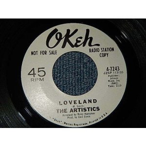 画像: The ARTISTICS - A)Loveland   B)So Much Love In My Heart (Ex+++/Ex+++)  / 1966 US AMERICA ORIGINAL "WHITE LABEL PROMO" Used 7"45 rpm Single