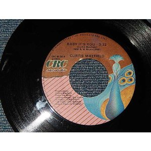 画像: CURTIS MAYFIELD - A) Baby It's You   B) Breakin' In The Streets (Ex++/Ex++) / 1985 US AMERICA ORIGINAL Used 7"45 