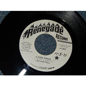 画像: LEE MASRTELL  - A) A Good Woman   B) It's Impossible To Describe Our Love (Ex+++/Ex+++) / 1971 US AMERICA ORIGINAL "WHITE LABEL PROMO" Used 7"45 