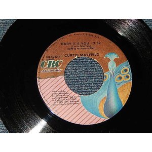 画像: CURTIS MAYFIELD - A) Baby It's You   B) Breakin' In The Streets (Ex+++/Ex+++) / 1985 US AMERICA ORIGINAL Used 7"45 
