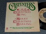画像: CARPENTERS - A) CHRISTMAS SONG  B)MERRY CHRISTMAS DARLING (Ex++/MINT- ) / 1977 US AMERICA ORIGINAL  "with PICTURE SLEEVE" Used 7" Single 