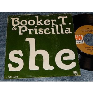 画像: BOOKER T. & PRISCILLA - SHE   B) THE WEDDING SONG (PS)Ex/MINT-) / 1971 US AMERICA ORIGINAL "With PICTURE SLEEVE / PS"   Used 7" 45rpm Single  