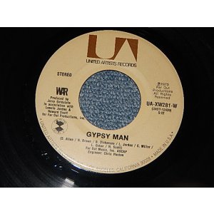 画像: WAR - A) GYPSY MAN   B)DELIVER THE WORLD (A:Ex+++/B:Ex+++) / 1973 US AMERICA ORIGINAL Used 7" 45 rpm Single  