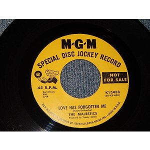 画像: The MAJESTICS (SOFT PSYCHE) - A) Love Has Forgotten Me    B) Smile Through My Tears  (A:Ex+++ /  B:Ex+++) / 1966 US AMERICA ORIGINAL "YELLOW LABEL PROMO" Used 7"45rpm Single