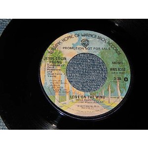 画像: JESSE COLIN YOUNG - LOVE ON THE WING A) MONO   B) STEREO  (Ex++/Ex++ / 1977 US AMERICA ORIGINAL "PROMO ONLY" Used 7" 45 rpm Single 