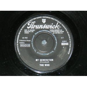 画像: THE WHO  -  MY GENERATION ( Ex+/Ex+ )   / 1965 UK ORIGINAL 7"Single