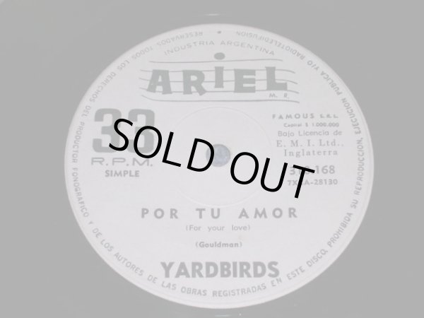 画像1: THE YARDBIRDS - POR TU AMOR ( FOR YOUR LOVE ) / 1960s ARGENTINA ORIGINAL  7"Single 