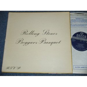 画像:  THE ROLLING STONES - BEGGARS BANQUET ( MATRIX # 1K/1K  : Ex+/Ex+ ) / 1968 UK ORIGINAL STEREO LP 