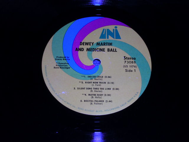 画像: DEWEY MARTIN AND MEDICINE BALL - DEWEY MARTIN AND MEDICINE BALL / 1970 US ORIGINAL LP 