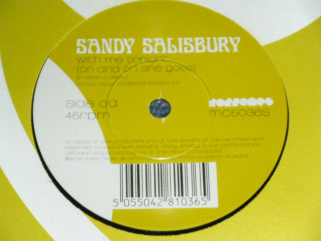 画像: A: SAGITTARIUS ( GARY USHER & CURT BOETTCHER ) /B: SANDY SALISBURY - A: IN MY ROOM / B: WITH MY TONIGHT ( BRIAN WILSON Works ) (Limited #0906) (NEW)  / 2001   Limited REISSUE "Brand New" 7" Single