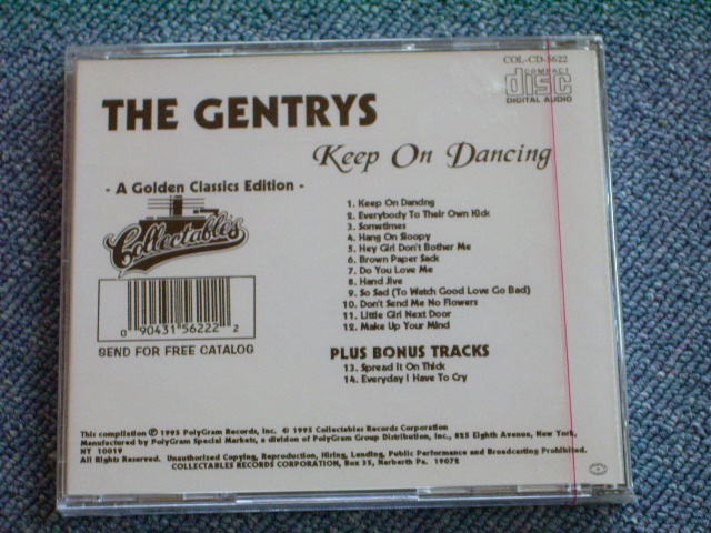 画像: THE GENTRYS - KEEP ON DANCING A GOLDEN CLASSICS EDITION   / 1995 US SEALED NEW CD