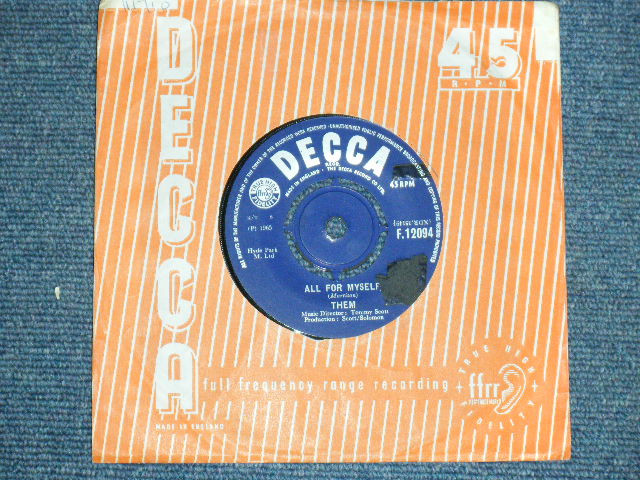 画像: THEM ( VAN MORRISION ) - HERE COMES THE NIGHT ()Ex++/Ex++: TEAR ON LABEL ) / 1965 UK ORIGINAL 7"Single