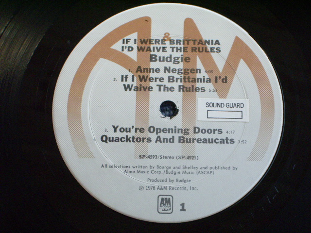 画像: BUDGIE -  IF I WERE BRITTANNIA I'D WAIVE THE RULES  / 1974 UK ORIGINAL LP