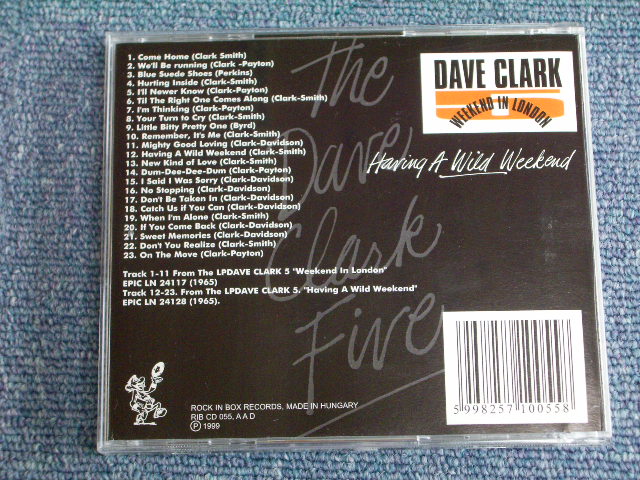 画像: DAVE CLARK FIVE, THE -. WEEKEND IN LONDON + HAVING A WILD WEEKEND  / 1999 GERMANY   OPENED STYLE BRAND NEW  CD