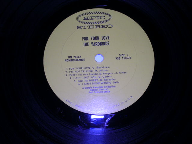 画像: THE YARDBIRDS - FOR YOUR LOVE / 1965 US ORIGINAL STEREO LP 
