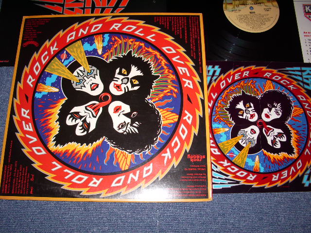 画像:  KISS - ROCK AND ROLL OVER / 1976 US ORIGINAL LP+Unused STICKER + FLYER  