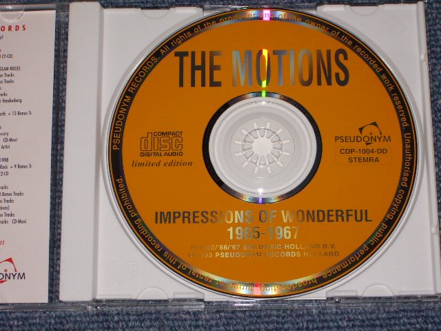 画像: THE MOTIONS - IMPRESSIONS OF WONDERFUL 1965-67 / 1993  HOLLAND  Brand New CD