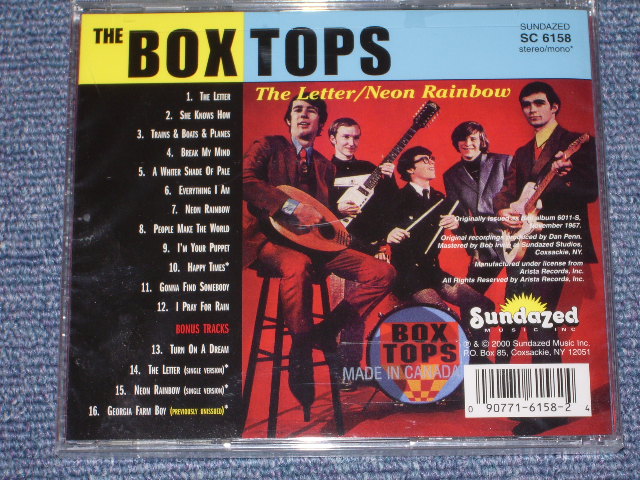 画像: THE BOX TOPS S - THE LETTER + NEON RAINBOW  / 2000 US SEALED CD