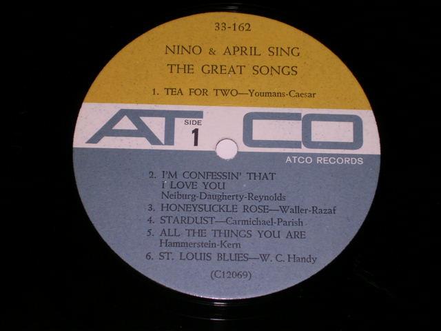 画像: NINO TEMPO & APRIL STEVENS - SING THE GREAT SONGS / 1964  US ORIGINAL MONO  LP 