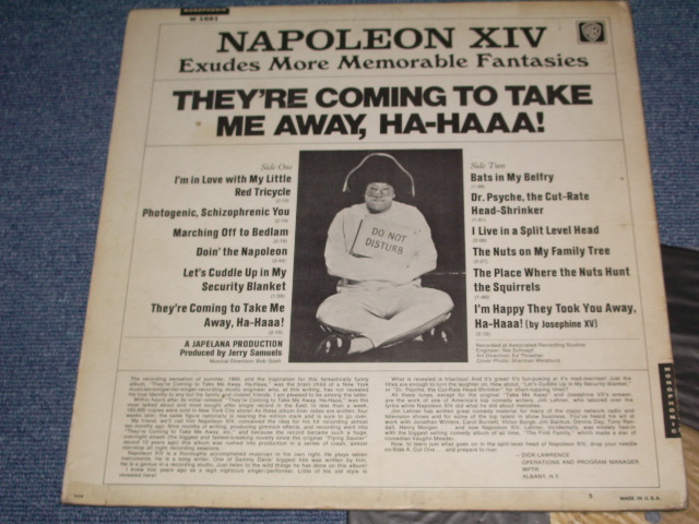 画像: NAPOLEON XIV(ナポレオン十四世) - THEY'RE COMING TO TAKE ME AWAY,HA-HAAAA!(狂ったナポレオン、ハハハハハ)???( VG++/VG+++) / 1966 US AMERICA ORIGINAL MONO Used LP