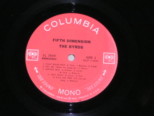 画像: THE BYRDS - FIFTH DIMENSION  / 1966 ORIGINAL  MONO LP