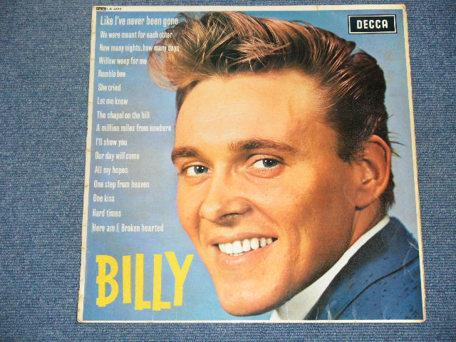 画像1: BILLY FURY - BILLY  / 1963 UK ORIGINAL MONO LP 