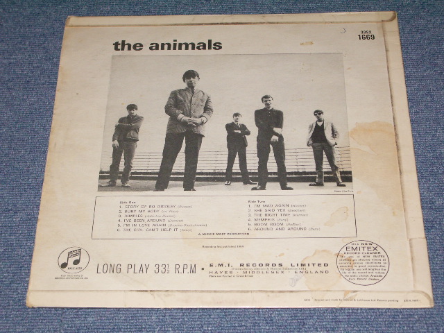 画像: THE ANIMALS - THE ANIMALS  / 1964 UK 1st Press LP Matrix Number1N/1N