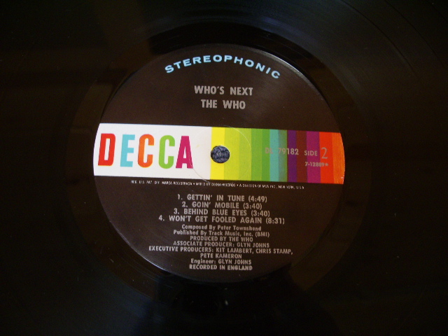 画像: THE WHO - WHO'S NEXT Matrix #    A) MG 7.12888 W2 X   B) MG 7.12889-W2 X) (MINT-/MINT-)  / 1971 US AMERICA ORIGINAL Used  LP With SHRINK WRAP 