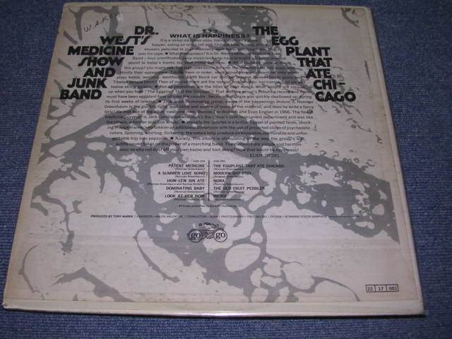 画像: DR. WESTS MEDICINE SHOW AND JUNK BAND - THE EGGPLANT THAT ATE CHICAGO / 1967 US ORIGINAL WHITE LABEL Promo MONO LP 