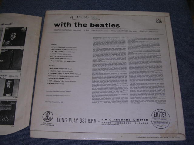 画像: THE BEATLES - WITH THE BEATLES ( MATRIX NUMBER  5N & 5N : "GOT A HOLD" Miss Credit on BACK COVER  ) / UK YELLOW PARLOPHONE ORIGINAL MONO LP