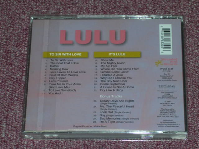 画像: LULU -  TO SIR WITH LOVE/IT'S LULU (2in1) / US NEW CD